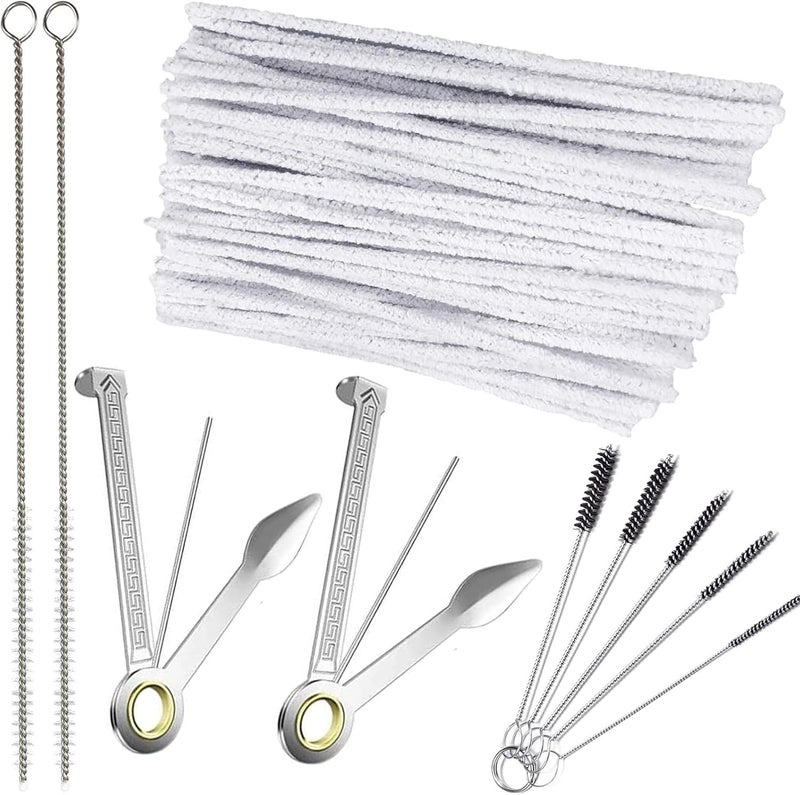 Extrapins 100 Hard Bristle Pipe Cleaners,2Pcs 3-in-1 Pipe Tamper Reamer,2 Mini Nylon Brush Set,2 Pcs Straw Cleaning Brushes,Detachable Key Ring Set of 5 Black Brushes,for Pipe Smoking,Teapot Drinkware Cleaning - Image 1